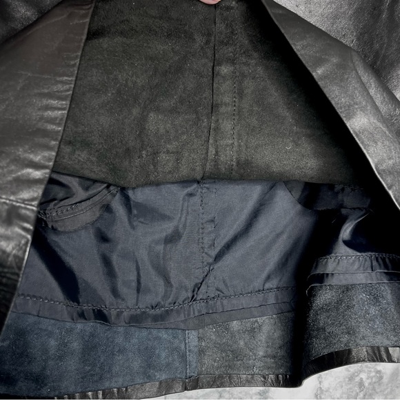 ⭐️ MARCO MORANI 80s LEATHER Fully Lined Pencil Skirt Women’s 28 Inch Waist - Picture 10 of 15